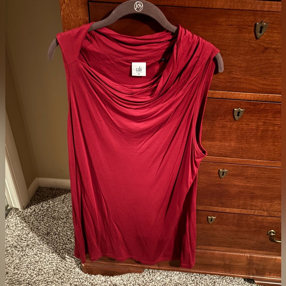CAbi  cowl neck top, sleeveless